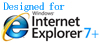 Designed for internet explorer 7 or higher
