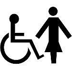 toilettes accessibles signe