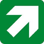 sign keywords :  arrow arrows direction directional directions evacuation evauation exit fire green up way white