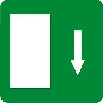 sign keywords :  arrow arrows direction directional directions door doors down evacuation evauation exit fire green way white