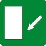 sign keywords :  arrow arrows direction directional directions door doors down evacuation evauation exit fire green left way white