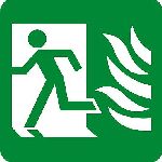 sign keywords :  door doors evacuation evauation exit fire fires flame flames green man white