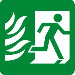 sign keywords :  door doors evacuation evauation exit fire fires flame flames green white