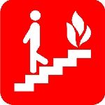 Verwenden Sie Treppen im Falle eines Brandes