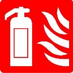 Extincteur d'incendie signe