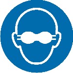 Opaque eye protection must be worn