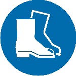 Protection obligatoire des pieds signe
