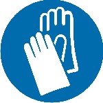 Draag beschermende handschoenen