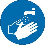 Lavage obligatoire des mains signe