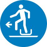 exit sled-toboggan to the left 