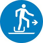 exit sled-toboggan to the right 