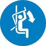 lower safety restraining bar on ski chairlift 