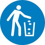 place trash in the bin 