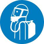 use breathing equipment  SCBA  