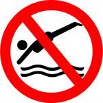 No diving