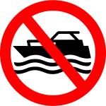 Aucune embarcation motorisée signe