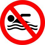 Schwimmen verboten