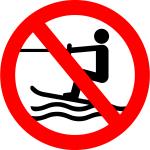Geen waterskiën