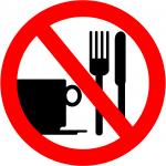 No food or drink