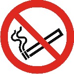 Interdiction de fumée signe