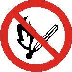 No open flames or smoking