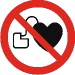 Interdit aux personnes porteuses d’un stimulateur cardiaque signe