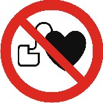 no access for people with active implanted cardiac devices