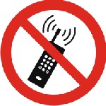 Interdiction d'activer des téléphones mobiles signe