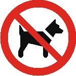 Interdit aux chiens signe