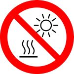 Do not expose to direct sunlight or hot surface 