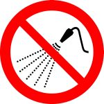 Do not spray with water 