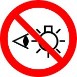 Do not stare at light source 