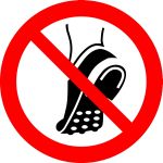 Do not wear metal-studded footwear 