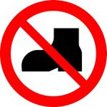 No outdoor footwear 