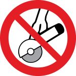 Do not use with hand-held grinder