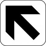  up and to left arrow