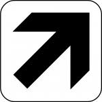 up and to right arrow