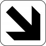 down and to right