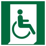 Emergency exit for people unable to walk or with walking impairment right 