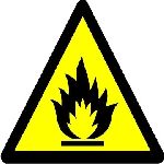 Danger hautement inflammable signe