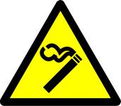 Warnung Sie betreten einen Bereich, in dem Tabakrauch vorhanden sein kann,