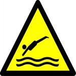 Beware diving area