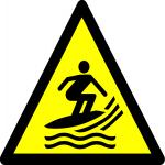 Beware surfboarding area
