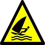 Beware windsurfing area