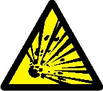 Matières explosives, risque d’explosion signe