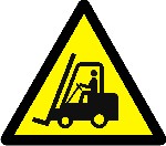 Warning industrial vehicles operating in area