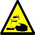Caution corrosive substance